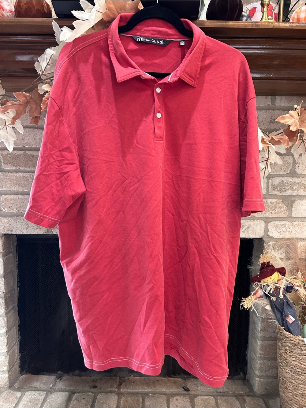 Travis Mathew Men's Red Polo Shirt EUC